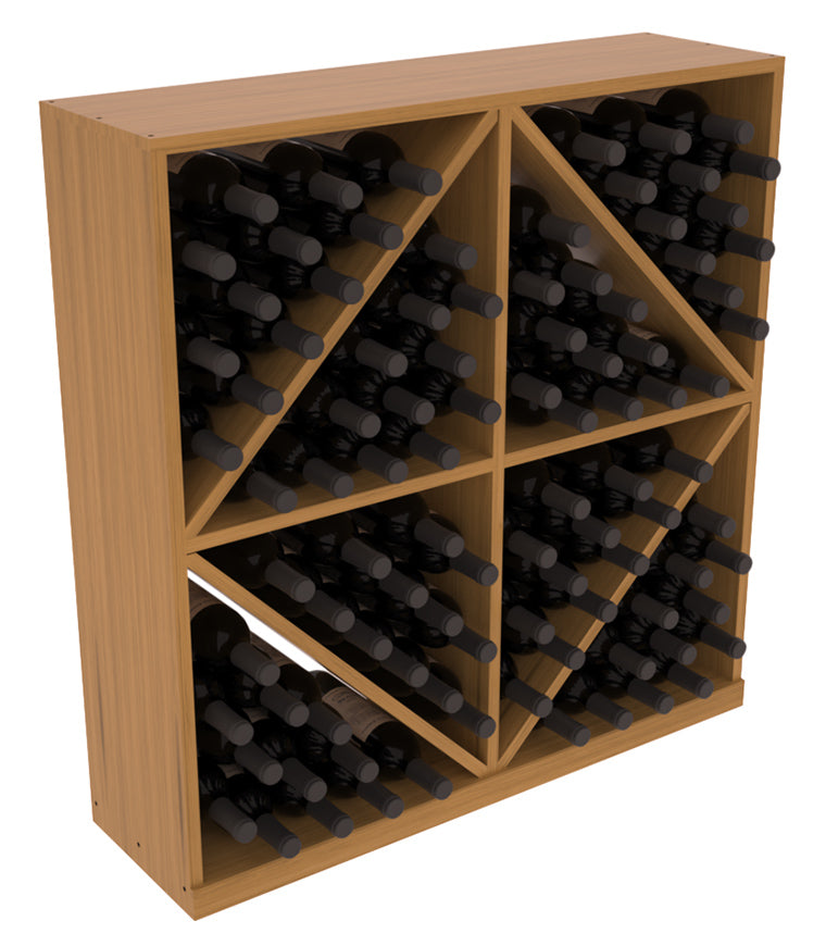 InstaCellar - Diamond Bin in Grand Mahogany Oak stained with WineSafe™ Satin Sealant