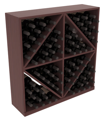 Retail Diamond Bin Base in Grand Mahogany Walnut stained with WineSafe™ Satin Sealant