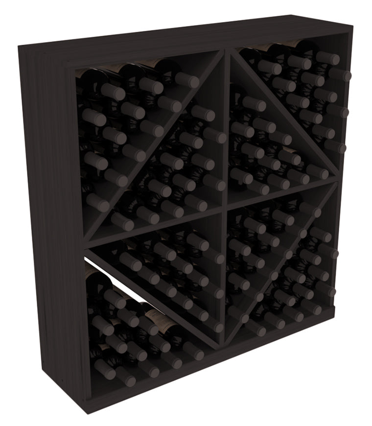 InstaCellar - Diamond Bin in Grand Mahogany Black stained without WineSafe™ Satin Sealant