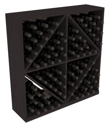 InstaCellar - Diamond Bin in Grand Mahogany Black stained without WineSafe™ Satin Sealant