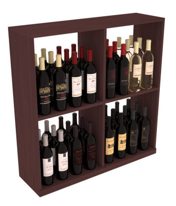 Retail Open Bin Base Display in Grand Mahogany Walnut stained without WineSafe™ Satin Sealant