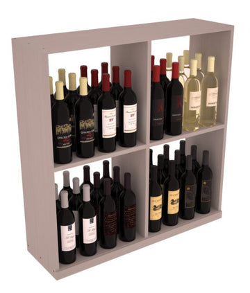 Retail Open Bin Base Display in Grand Mahogany Greywash stained without WineSafe™ Satin Sealant