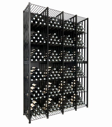 Wine Bin Tall (96-384 Bottles) in Four Wide (384 Bottles) Matte Black