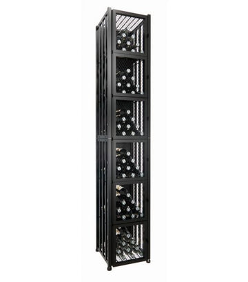 Wine Locker Tall (96-384 Bottles) in Single Wide (96 Bottles) Matte Black