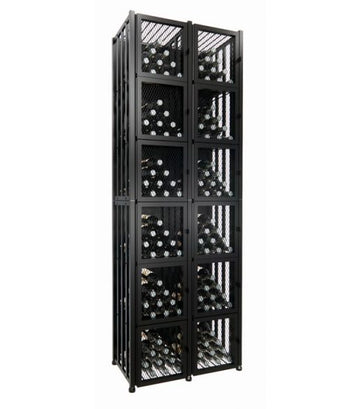 Wine Locker Tall (96-384 Bottles) in Double Wide (192 Bottles) Matte Black