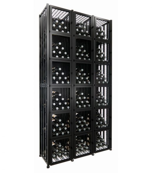 Wine Locker Tall (96-384 Bottles) in Triple Wide (288 Bottles) Matte Black