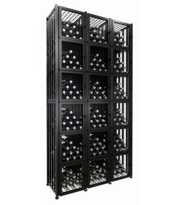Wine Locker Tall (96-384 Bottles) in Triple Wide (288 Bottles) Matte Black