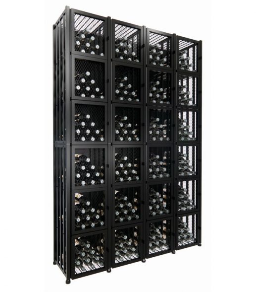 Wine Locker Tall (96-384 Bottles) in Four Wide (384 Bottles) Matte Black