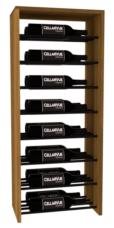 CellarVue - 17.5" Horizontal Double Deep Top Display - Black Metal Rods