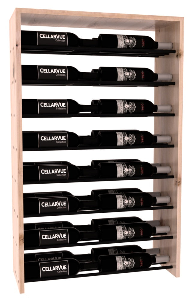 CellarVue - 26" Horizontal Double Deep Top Display - Black Metal Rods