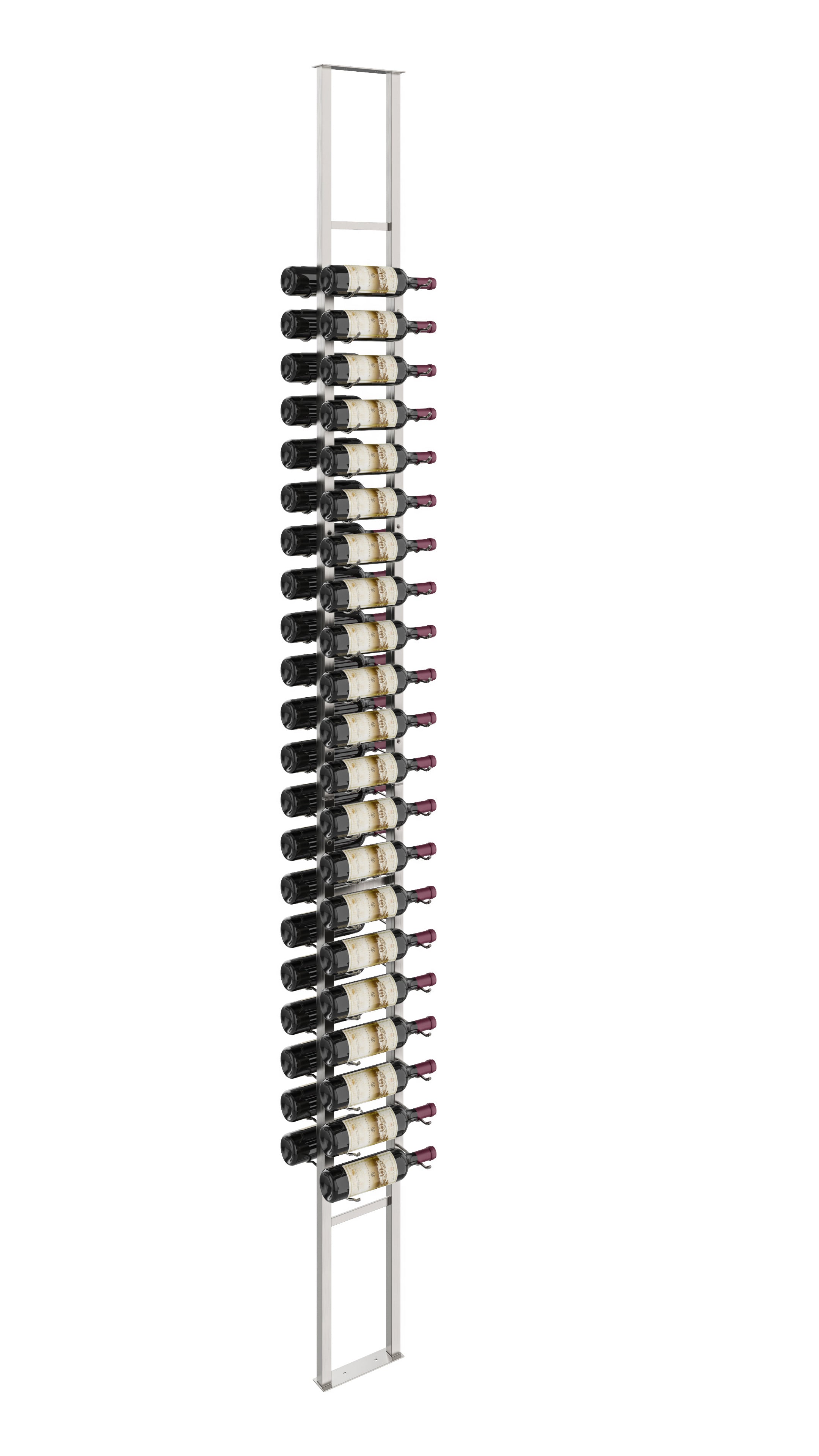 2 Side - FTC Frame Kit in 42 Bottles (Single, Single) Brushed Nickel