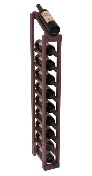 InstaCellar - 1 Column, 10R Display Top Rack in Pine Walnut stained with WineSafe™ Satin Sealant