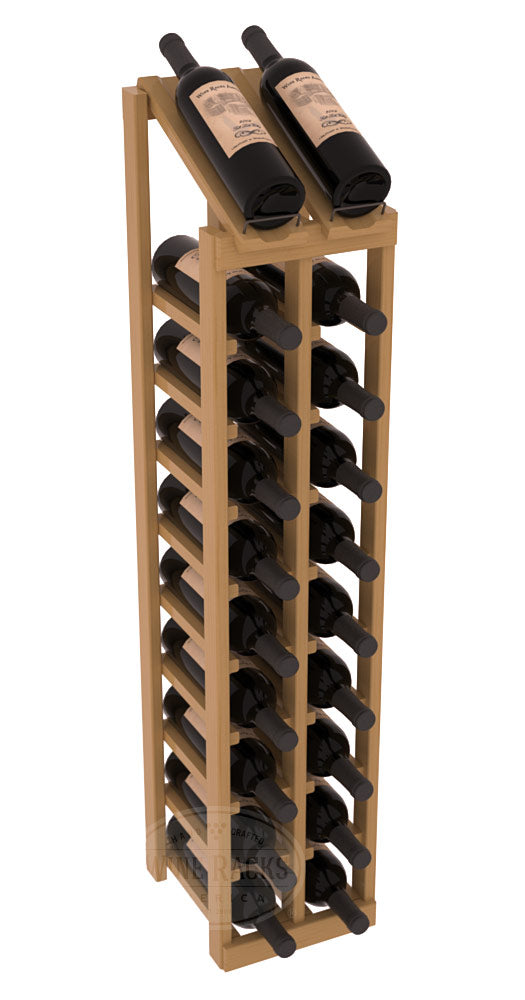 InstaCellar - 2 Column, 10R Display Top Rack in Pine Oak stained with WineSafe™ Satin Sealant