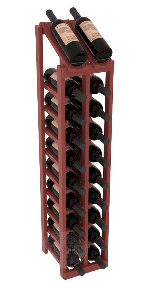 InstaCellar - 2 Column, 10R Display Top Rack in Redwood Cherry stained with WineSafe™ Satin Sealant
