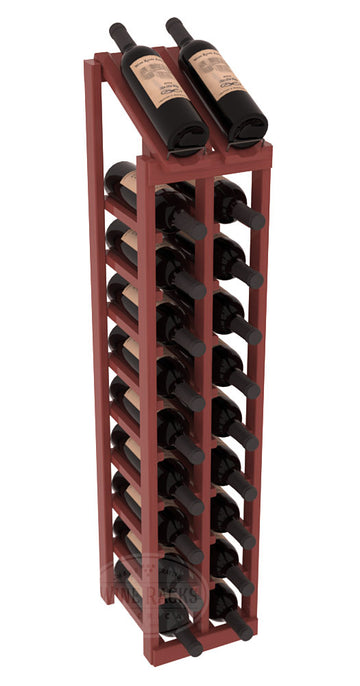 InstaCellar - 2 Column, 10R Display Top Rack in Pine Cherry stained with WineSafe™ Satin Sealant