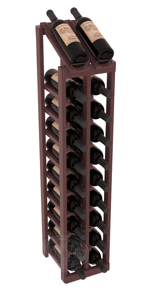 InstaCellar - 2 Column, 10R Display Top Rack in Pine Walnut stained with WineSafe™ Satin Sealant
