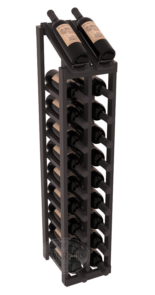 InstaCellar - 2 Column, 10R Display Top Rack in Pine Black stained with WineSafe™ Satin Sealant