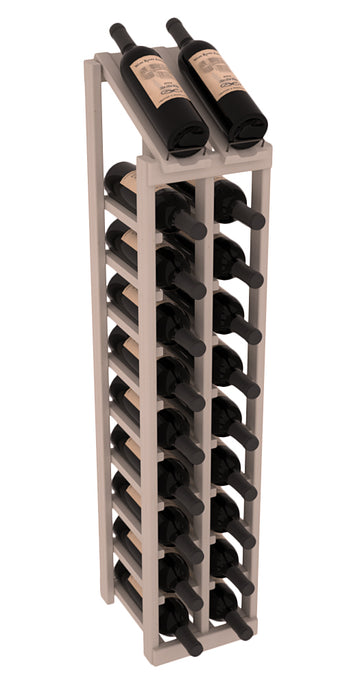 InstaCellar - 2 Column, 10R Display Top Rack in Pine Greywash stained without WineSafe™ Satin Sealant
