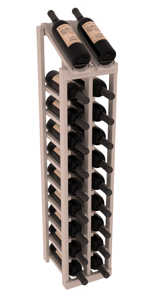 InstaCellar - 2 Column, 10R Display Top Rack in Pine Greywash stained with WineSafe™ Satin Sealant