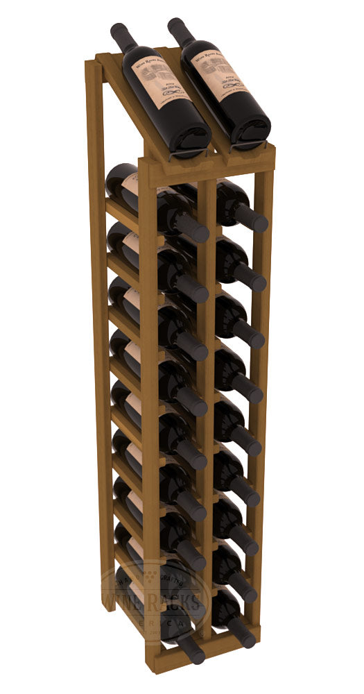 InstaCellar - 2 Column, 10R Display Top Rack in Redwood Oak stained without WineSafe™ Satin Sealant