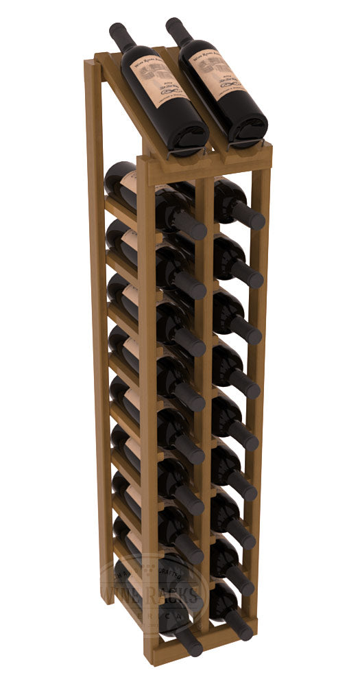 InstaCellar - 2 Column, 10R Display Top Rack in Redwood Oak stained with WineSafe™ Satin Sealant