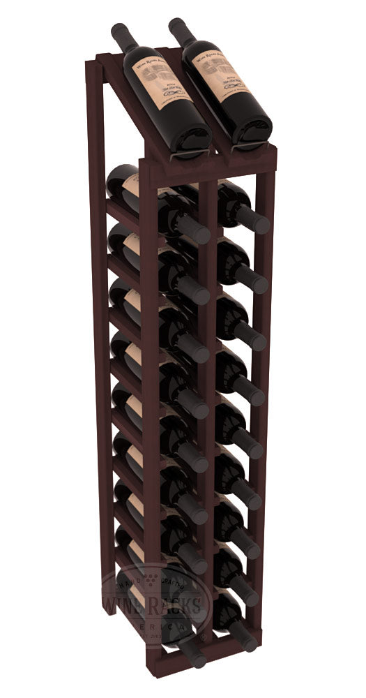 InstaCellar - 2 Column, 10R Display Top Rack in Redwood Walnut stained without WineSafe™ Satin Sealant