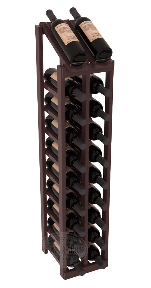 InstaCellar - 2 Column, 10R Display Top Rack in Redwood Walnut stained with WineSafe™ Satin Sealant