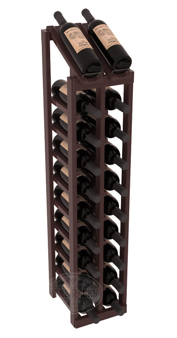 InstaCellar - 2 Column, 10R Display Top Rack in Redwood Walnut stained with WineSafe™ Satin Sealant