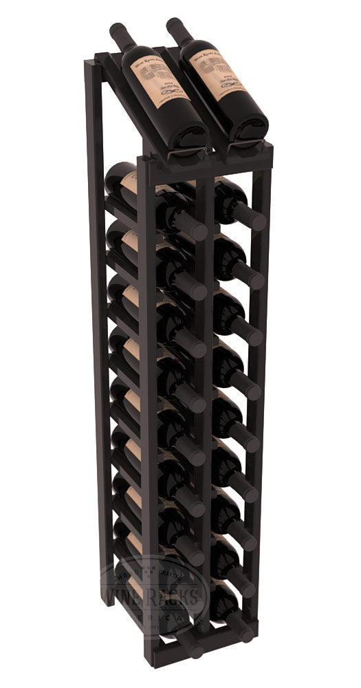 InstaCellar - 2 Column, 10R Display Top Rack in Redwood Black stained with WineSafe™ Satin Sealant