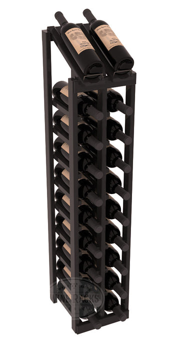 InstaCellar - 2 Column, 10R Display Top Rack in Redwood Black stained with WineSafe™ Satin Sealant