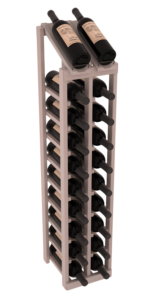 InstaCellar - 2 Column, 10R Display Top Rack in Redwood Greywash stained with WineSafe™ Satin Sealant