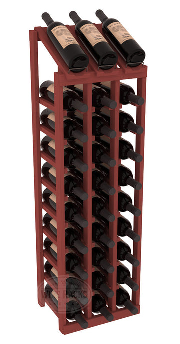 InstaCellar - 3 Column, 10R Display Top Rack in Pine Cherry stained without WineSafe™ Satin Sealant