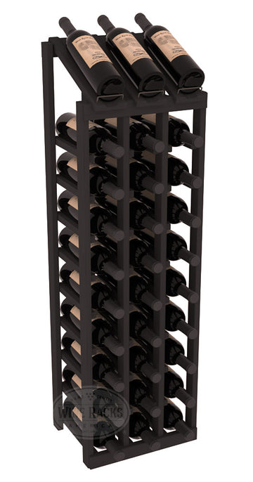 InstaCellar - 3 Column, 10R Display Top Rack in Pine Black stained without WineSafe™ Satin Sealant