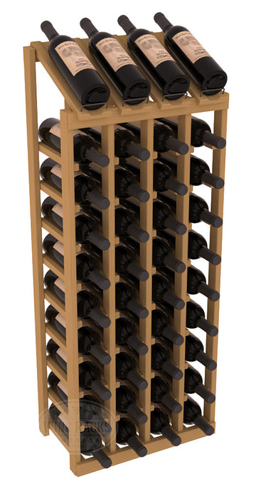 InstaCellar - 4 Column, 10R Display Top Rack in Pine Oak stained without WineSafe™ Satin Sealant