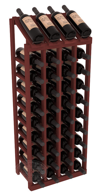 InstaCellar - 4 Column, 10R Display Top Rack in Redwood Cherry stained without WineSafe™ Satin Sealant