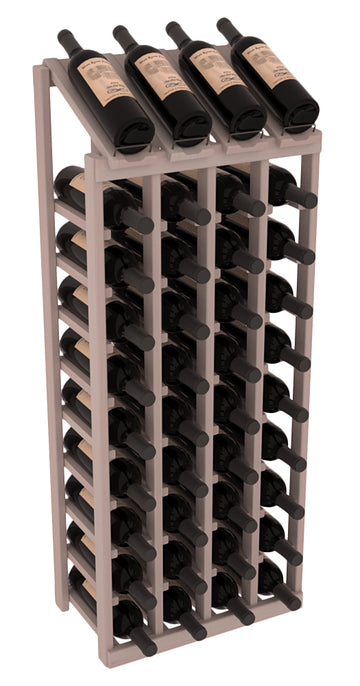 InstaCellar - 4 Column, 10R Display Top Rack in Redwood Greywash stained without WineSafe™ Satin Sealant