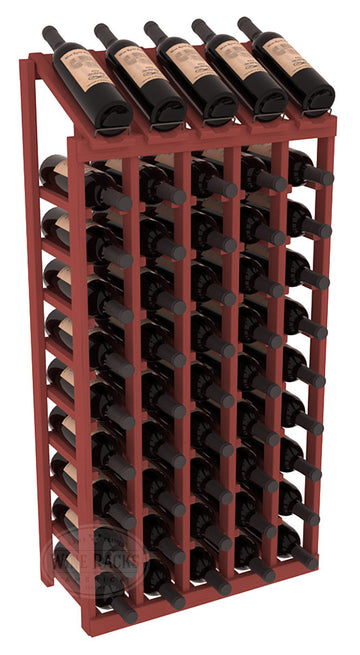 InstaCellar - 5 Column, 10R Display Top Rack in Pine Cherry stained without WineSafe™ Satin Sealant