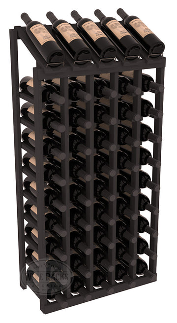InstaCellar - 5 Column, 10R Display Top Rack in Pine Black stained without WineSafe™ Satin Sealant