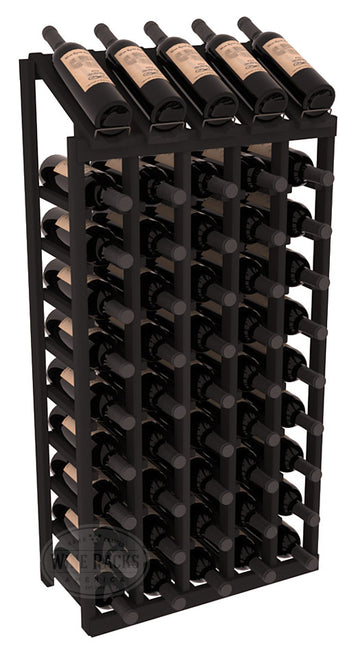 InstaCellar - 5 Column, 10R Display Top Rack in Redwood Black stained without WineSafe™ Satin Sealant