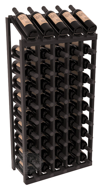 InstaCellar - 5 Column, 10R Display Top Rack in Redwood Black stained with WineSafe™ Satin Sealant