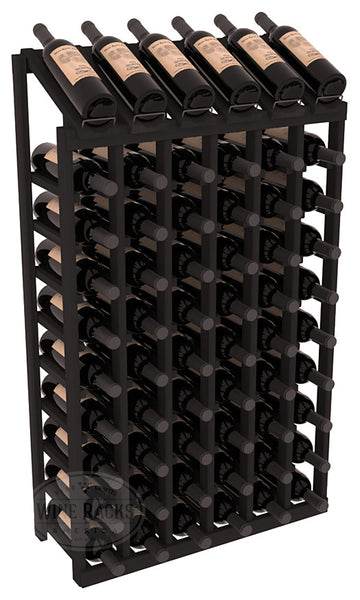 InstaCellar - 6 Column, 10R Display Top Rack in Redwood Black stained without WineSafe™ Satin Sealant