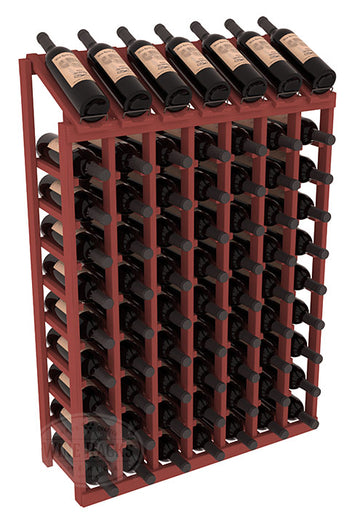 InstaCellar - 7 Column, 10R Display Top Rack in Pine Cherry stained without WineSafe™ Satin Sealant
