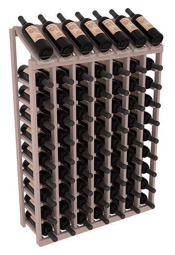InstaCellar - 7 Column, 10R Display Top Rack in Redwood Greywash stained without WineSafe™ Satin Sealant