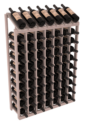 InstaCellar - 7 Column, 10R Display Top Rack in Redwood Greywash stained with WineSafe™ Satin Sealant