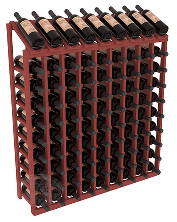 InstaCellar - 9 Column, 10R Display Top Rack in Pine Cherry stained without WineSafe™ Satin Sealant