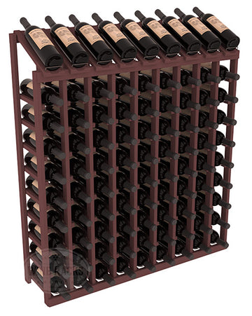 InstaCellar - 9 Column, 10R Display Top Rack in Pine Walnut stained without WineSafe™ Satin Sealant