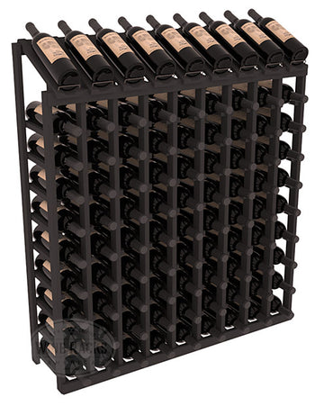InstaCellar - 9 Column, 10R Display Top Rack in Pine Black stained without WineSafe™ Satin Sealant