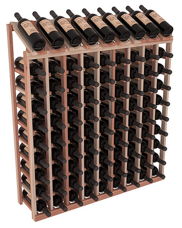 InstaCellar - 9 Column, 10R Display Top Rack in Redwood Unstained without WineSafe™ Satin Sealant