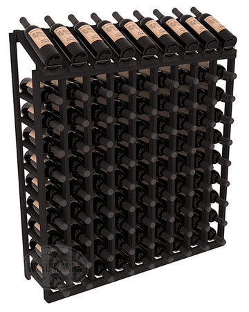 InstaCellar - 9 Column, 10R Display Top Rack in Redwood Black stained without WineSafe™ Satin Sealant