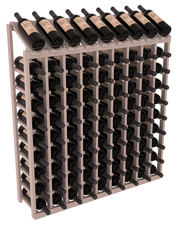 InstaCellar - 9 Column, 10R Display Top Rack in Redwood Greywash stained with WineSafe™ Satin Sealant